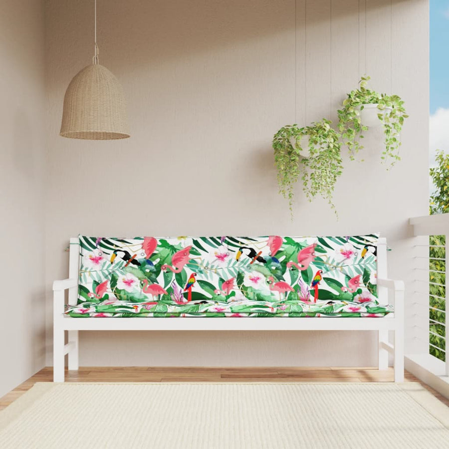 Tuinbankkussens 00X50X7 Cm Stof Meerkleurig 200 cm Groen en roze