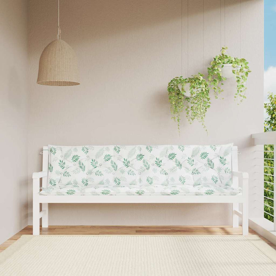 Tuinbankkussens Bladpatroon 200X50X7 Cm Stof 200 cm