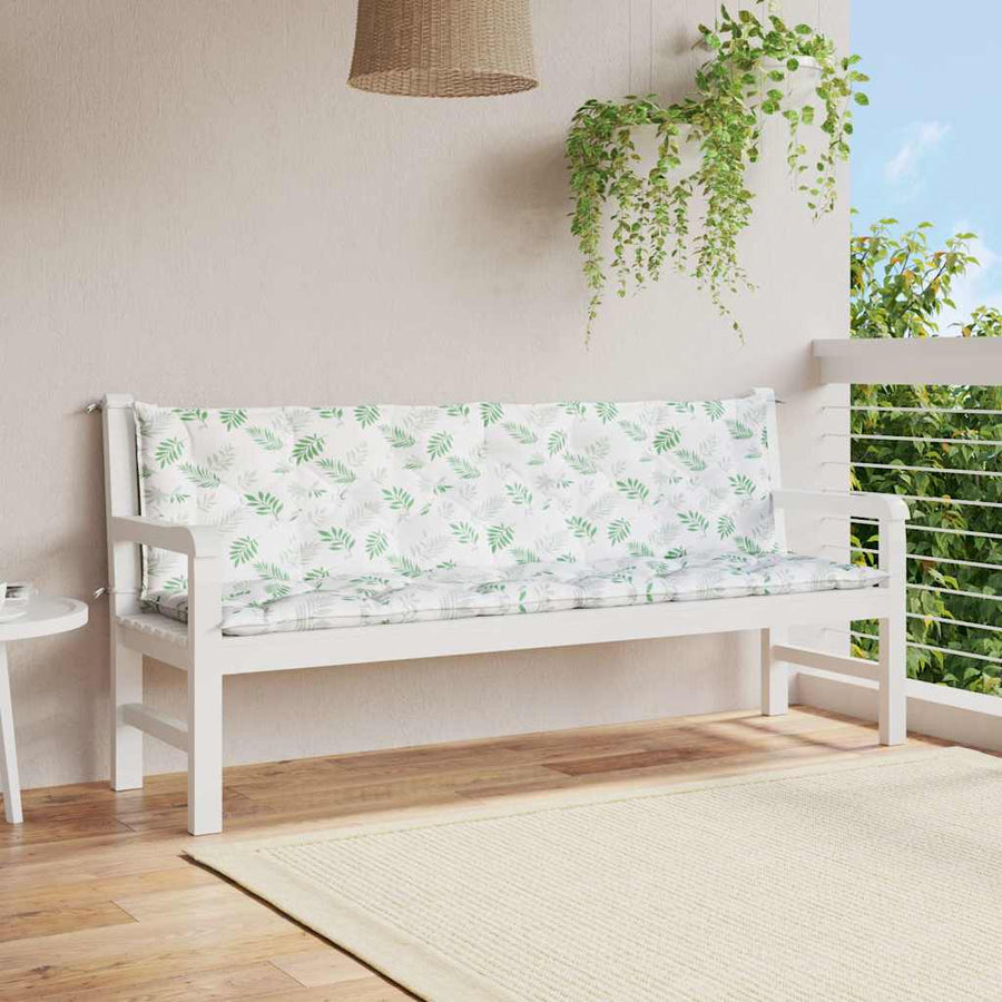 Tuinbankkussens Bladpatroon 200X50X7 Cm Stof 200 cm