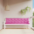Tuinbankkussens 2 st 200x50x7 cm roze polyester