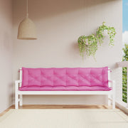 Tuinbankkussens 2 st 200x50x7 cm roze polyester