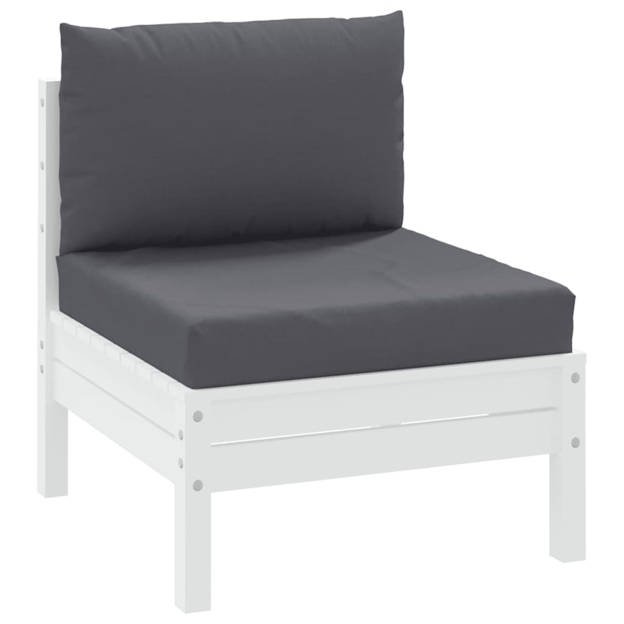 Palletkussens 2 st stof antraciet