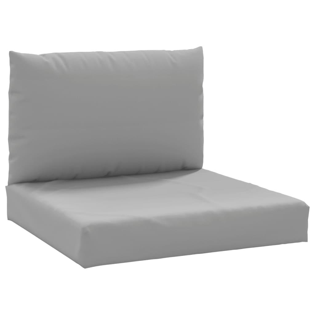 Palletkussens 2 st stof grijs