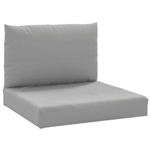 Palletkussens 2 st stof grijs