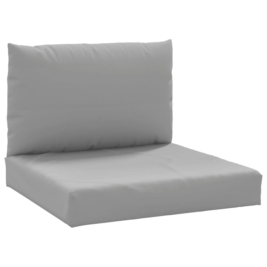 Palletkussens 2 st stof grijs
