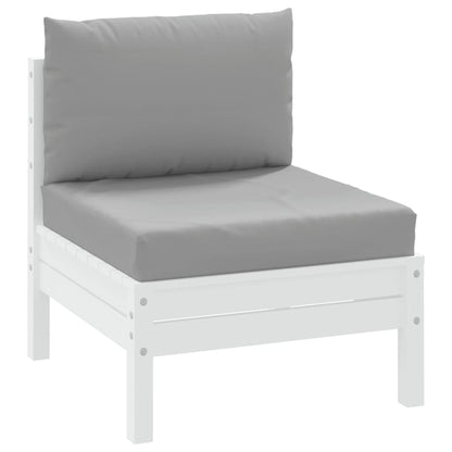 Palletkussens 2 st stof grijs