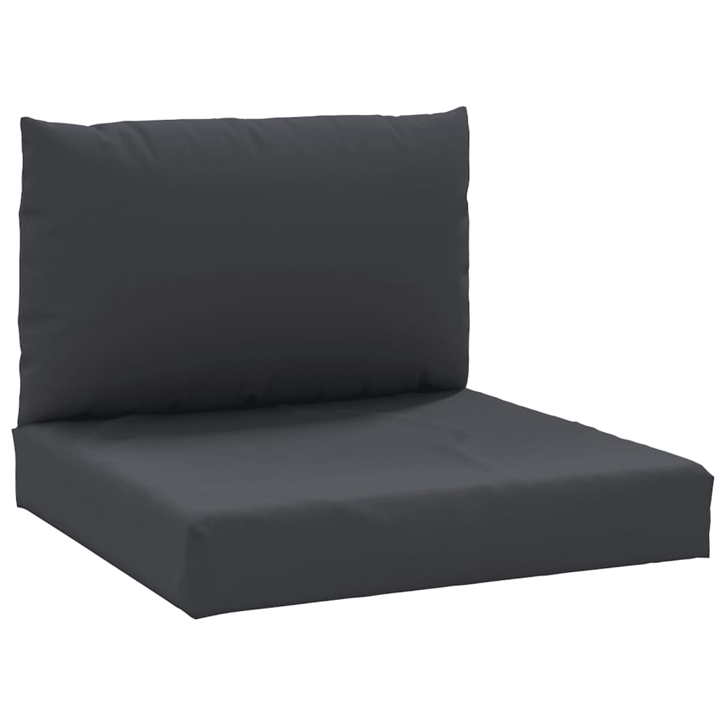 Palletkussens 2 st stof zwart