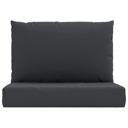 Palletkussens 2 st stof zwart