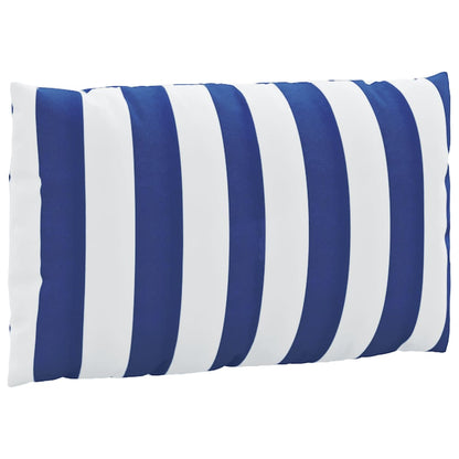 Palletkussens 2 St Gestreept Oxford Stof En Blauw en wit Middenbank