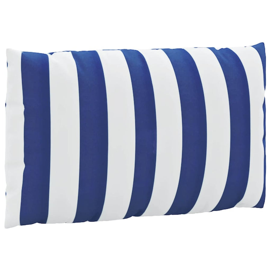 Palletkussens 3 St Gestreept Oxford Stof En Blauw en wit Hoekbank