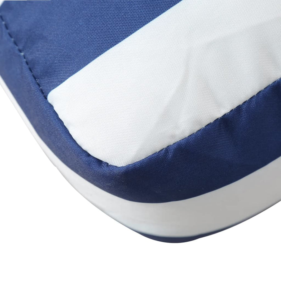 Palletkussens 3 St Gestreept Oxford Stof En Blauw en wit Hoekbank