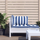Palletkussens 3 st gestreept wit blauw