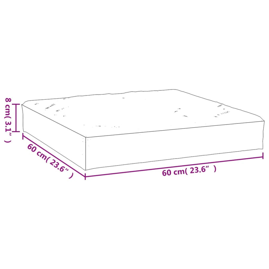 Palletkussen 60X60X8 Cm Oxford Stof Crèmekleurig
