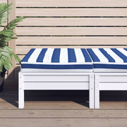 Palletkussen 60x60x8 cm oxford stof blauw wit