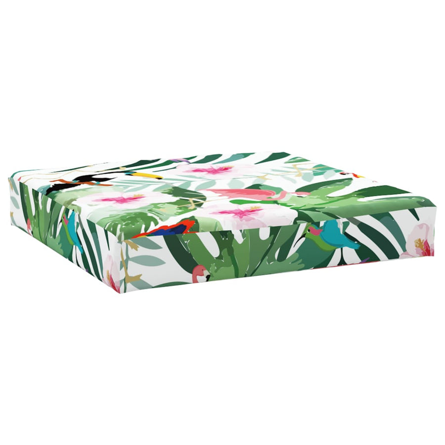Palletkussen 60X60X8 Cm Oxford Stof Meerkleurig Groen en roze Voetensteun
