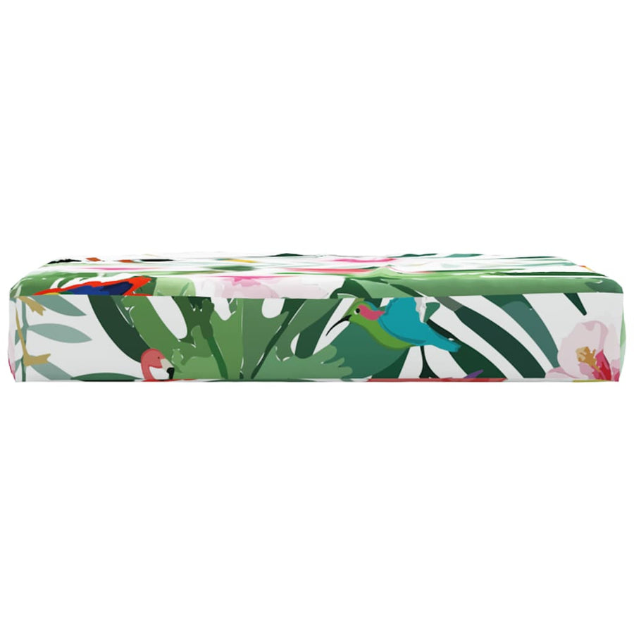 Palletkussen 60X60X8 Cm Oxford Stof Meerkleurig Groen en roze Voetensteun