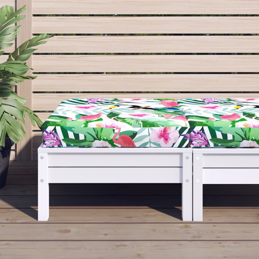 Palletkussen 60X60X8 Cm Oxford Stof Meerkleurig Groen en roze Voetensteun