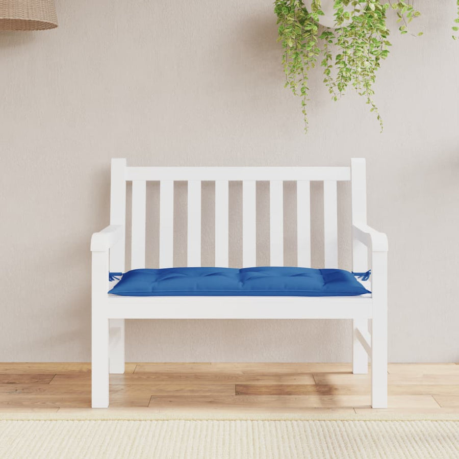 Tuinbankkussen 110X50X7 Cm Stof Blauw