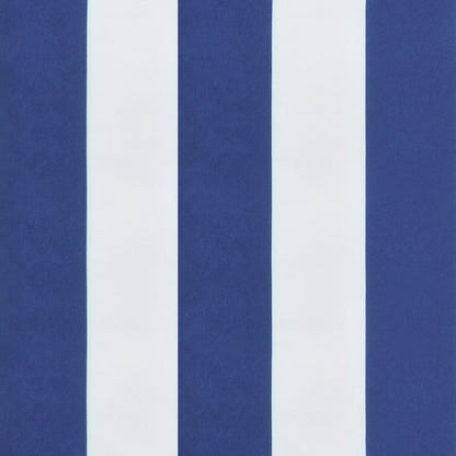 Tuinbankkussen Gestreept 110X50X7 Cm Stof En Blauw en wit