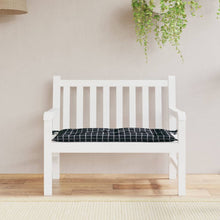 Tuinbankkussen Ruitpatroon 110X50X7 Cm Stof Zwart en wit