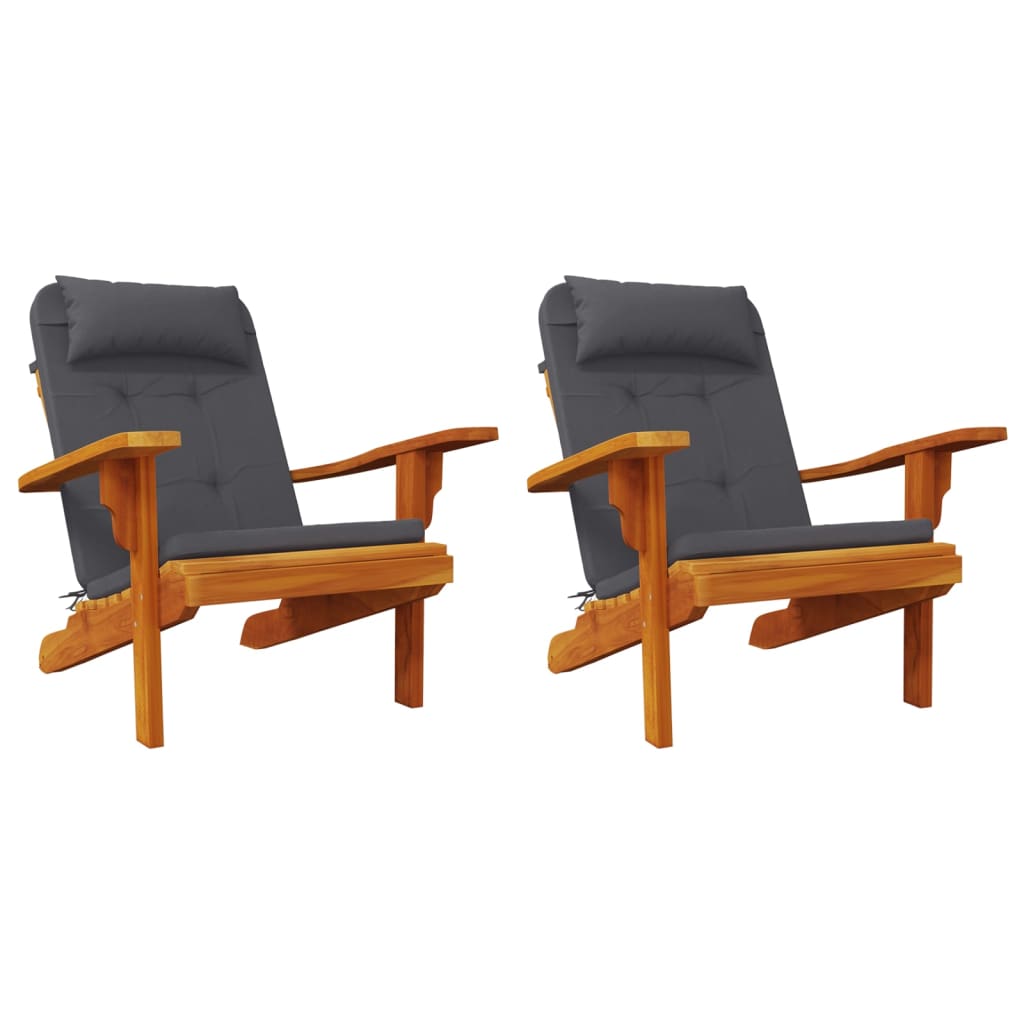 Stoelkussens Adirondack Oxford Stof Kleurig Antraciet