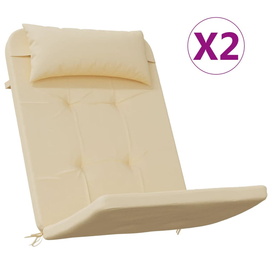 Stoelkussens 2 st Adirondack oxford stof beige