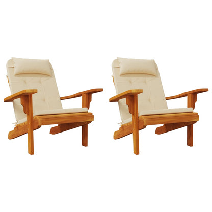 Stoelkussens 2 st Adirondack oxford stof beige
