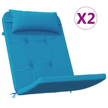 Stoelkussens 2 st Adirondack oxford stof lichtblauw