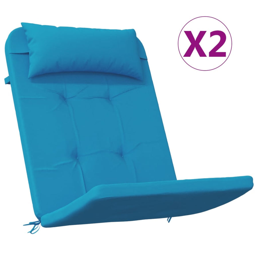 Stoelkussens 2 st Adirondack oxford stof lichtblauw