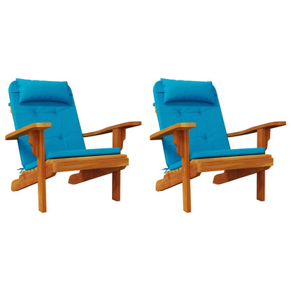 Stoelkussens 2 st Adirondack oxford stof lichtblauw