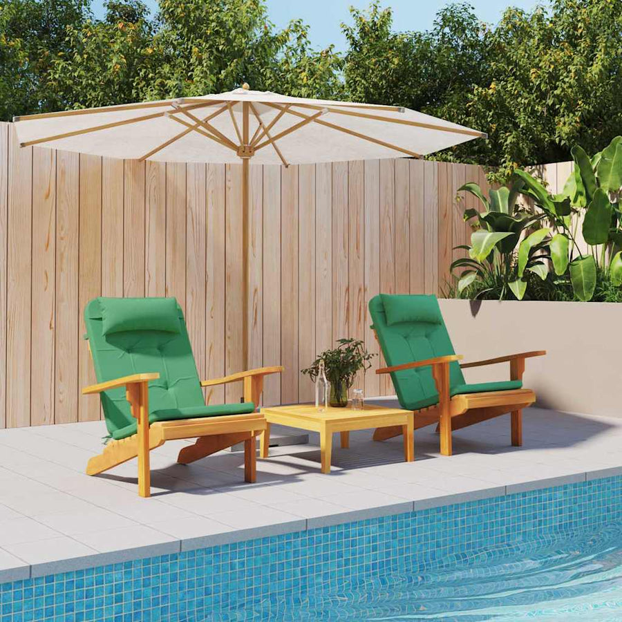 Stoelkussens Effen 2 pcs Groen 58 x 77 x 4,5 cm Oxford Stof
