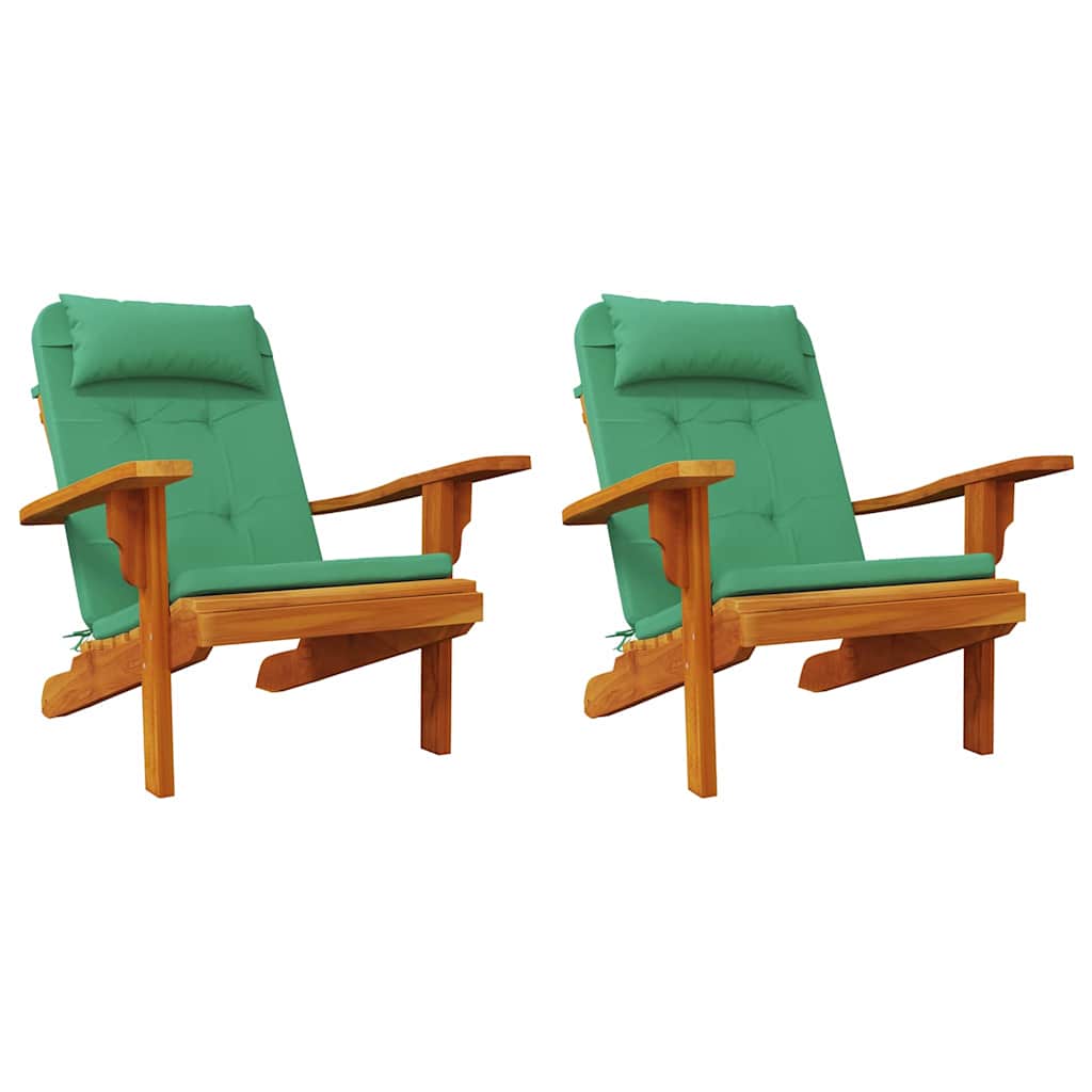 Stoelkussens Effen 2 pcs Groen 58 x 77 x 4,5 cm Oxford Stof
