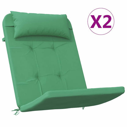 Stoelkussens Effen 2 pcs Groen 58 x 77 x 4,5 cm Oxford Stof
