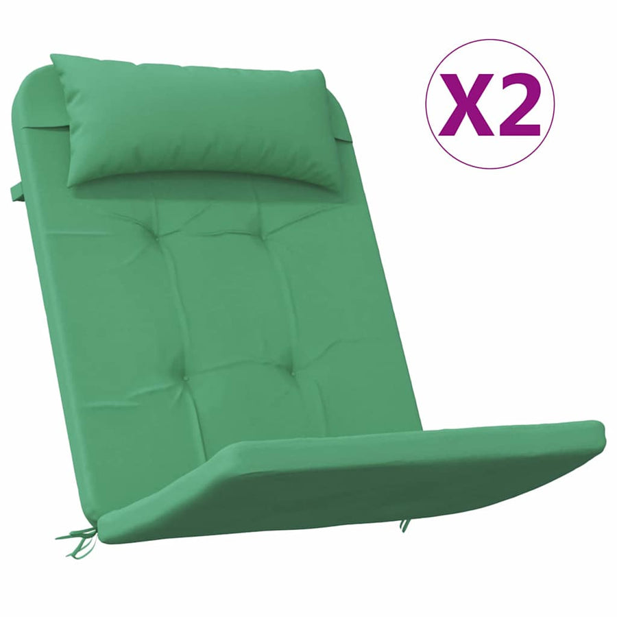 Stoelkussens Effen 2 pcs Groen 58 x 77 x 4,5 cm Oxford Stof