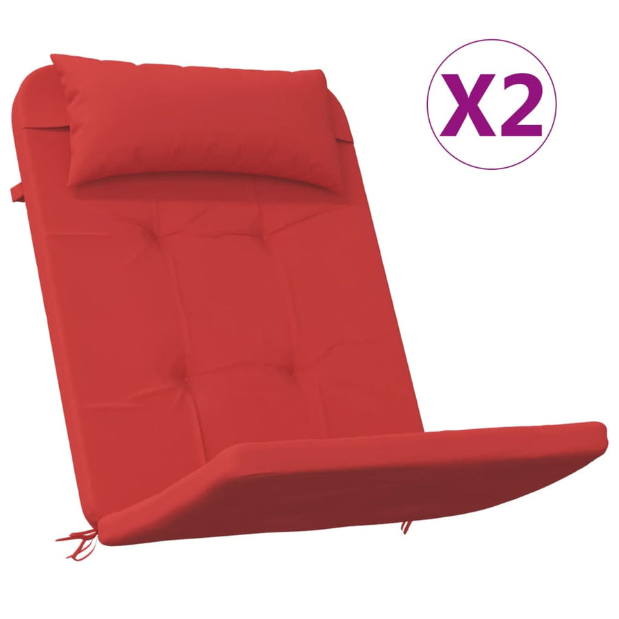 Stoelkussens 2 st Adirondack oxford stof rood