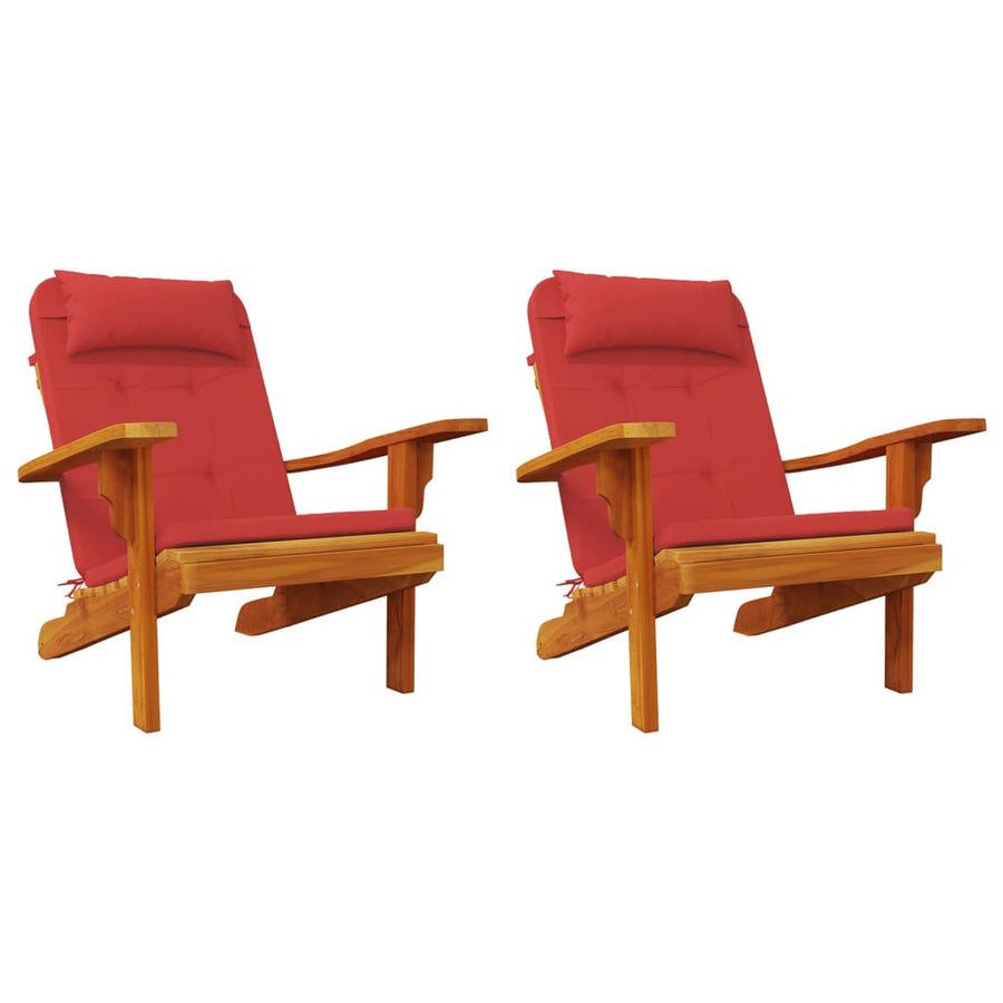 Stoelkussens 2 st Adirondack oxford stof rood