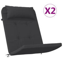 Stoelkussens 2 st Adirondack oxford stof zwart