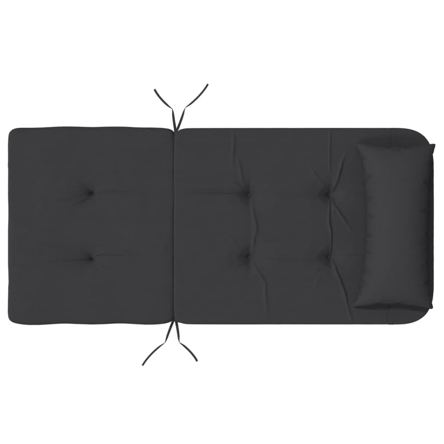 Stoelkussens 2 st Adirondack oxford stof zwart