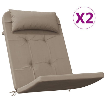 Stoelkussens 2 st Adirondack oxford stof taupe