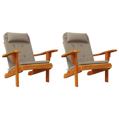Stoelkussens 2 st Adirondack oxford stof taupe