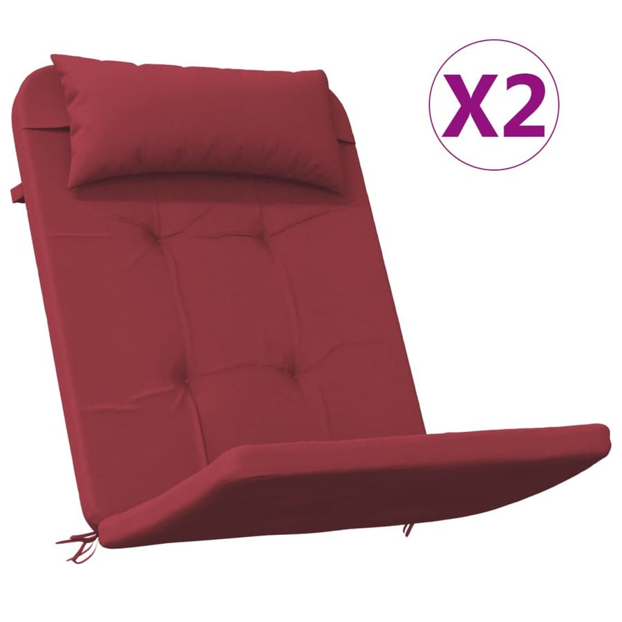 Stoelkussens Adirondack Oxford Stof Wijnrood