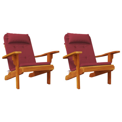 Stoelkussens Adirondack Oxford Stof Wijnrood