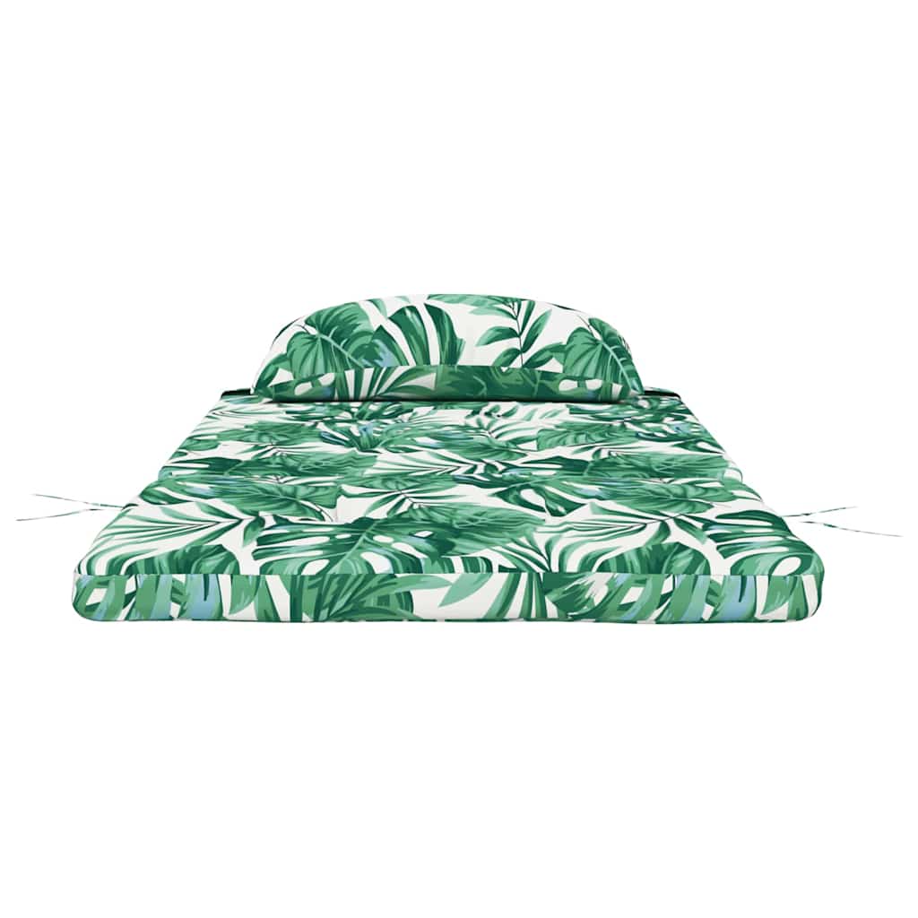 Stoelkussens 2 pcs Bladpatroon 58 x 77 x 4,5 cm Oxford Stof