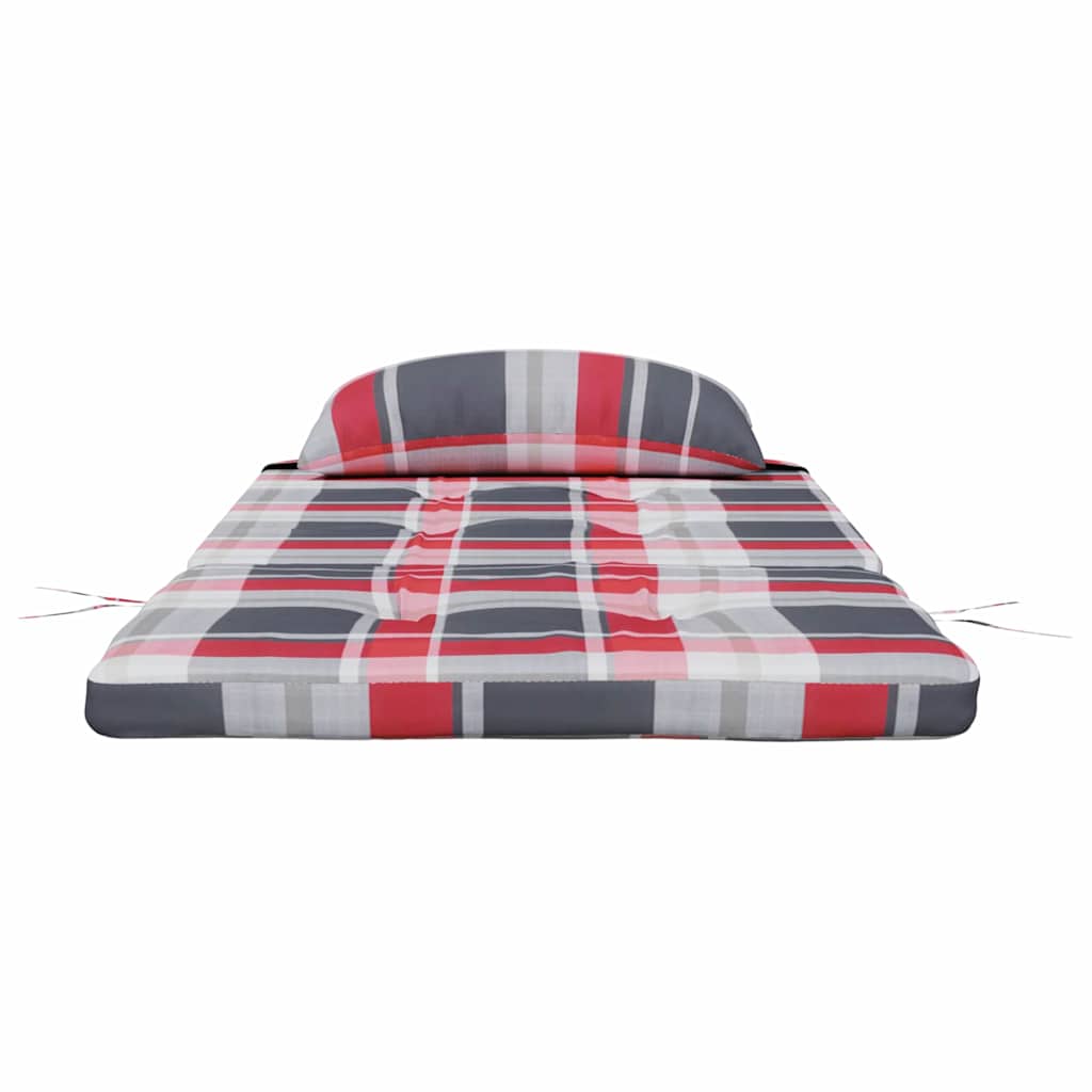 Stoelkussens 2 pcs Rood Ruit 58 x 77 x 4,5 cm Oxford Stof
