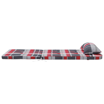 Stoelkussens 2 pcs Rood Ruit 58 x 77 x 4,5 cm Oxford Stof