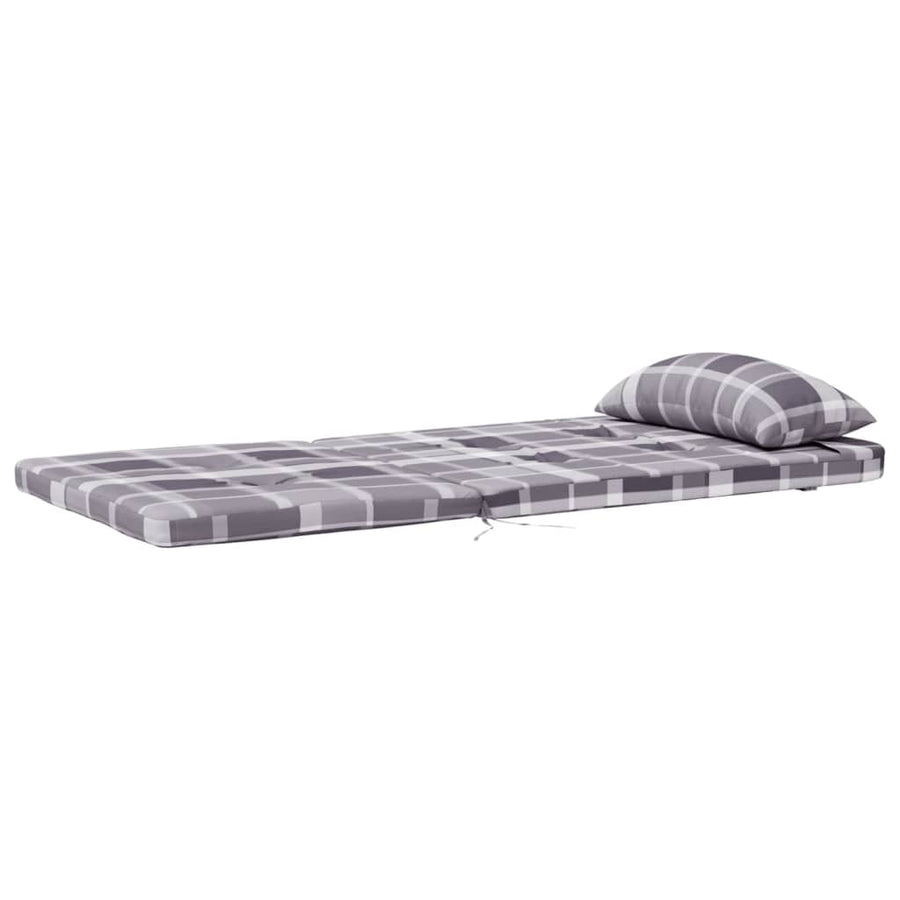 Stoelkussens Adirondack Ruitpatroon Oxford Stof Grijs Grijs ruitpatroon