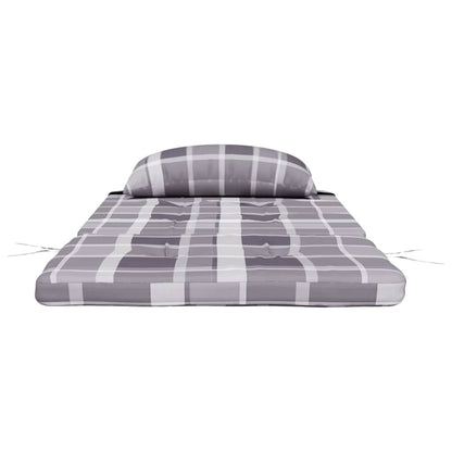Stoelkussens Adirondack Ruitpatroon Oxford Stof Grijs Grijs ruitpatroon
