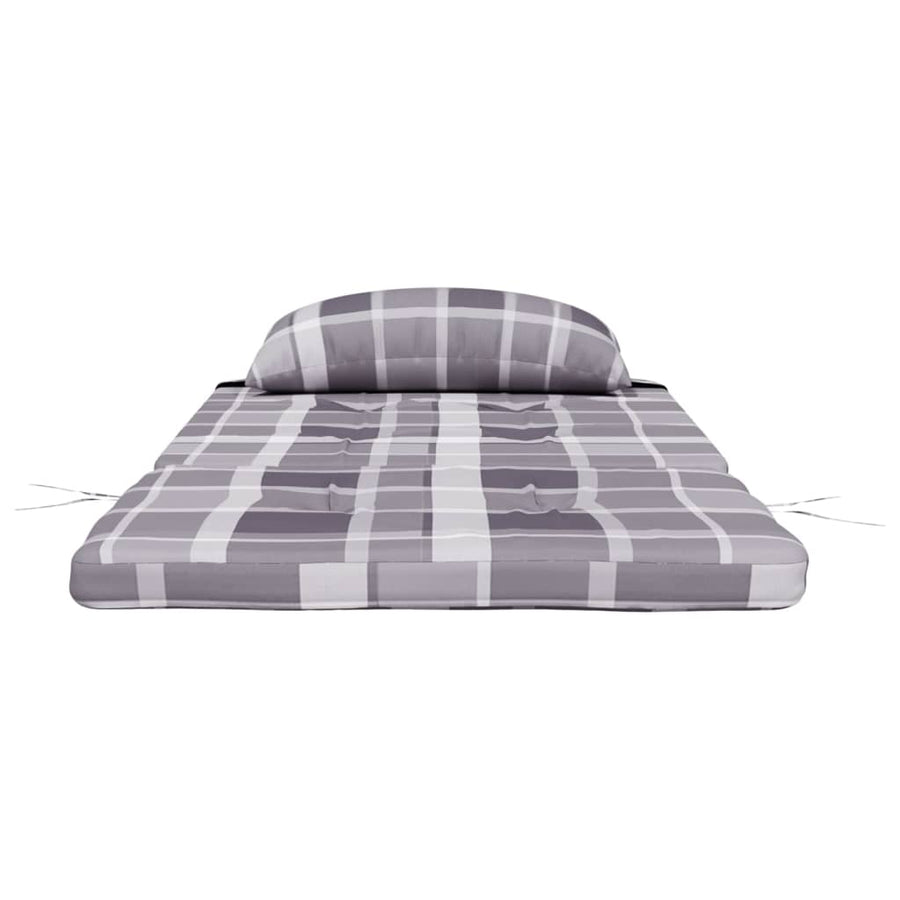 Stoelkussens Adirondack Ruitpatroon Oxford Stof Grijs Grijs ruitpatroon