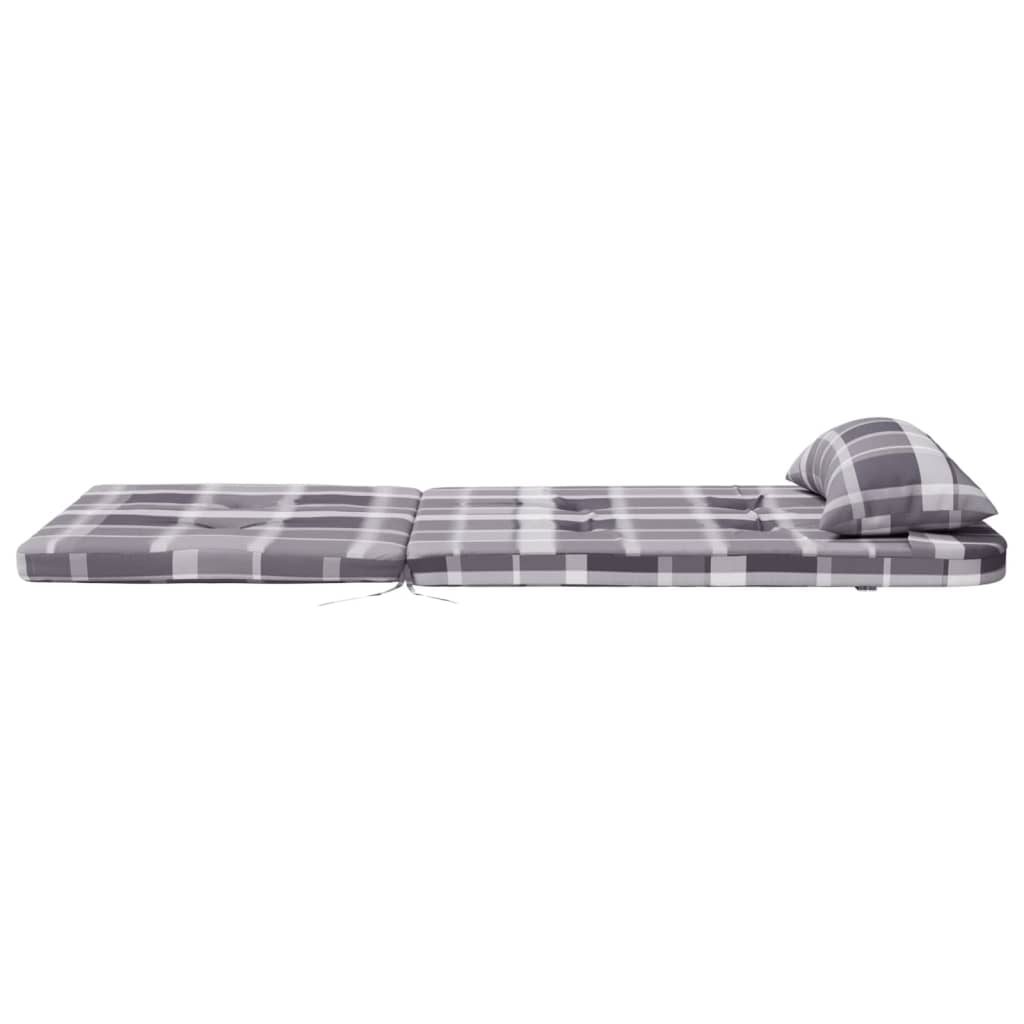 Stoelkussens Adirondack Ruitpatroon Oxford Stof Grijs Grijs ruitpatroon