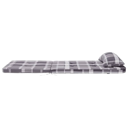 Stoelkussens Adirondack Ruitpatroon Oxford Stof Grijs Grijs ruitpatroon
